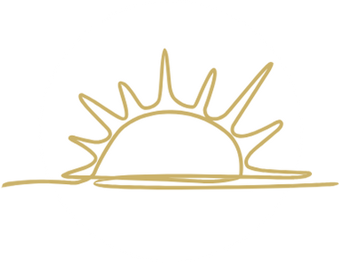 Mourning Hope sunrise symbol with white background representing healing, restoration, and faith-based grief support.